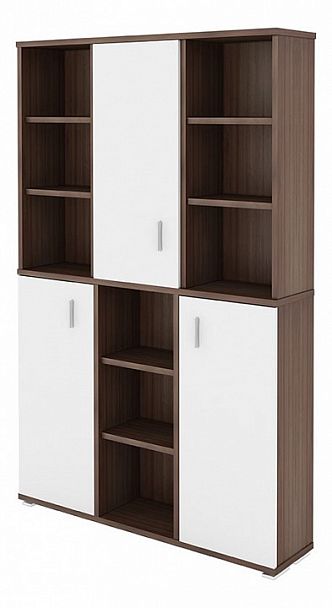 Шкаф книжный Домино ПУ-40-3 Белый/Шамони - Вид 1