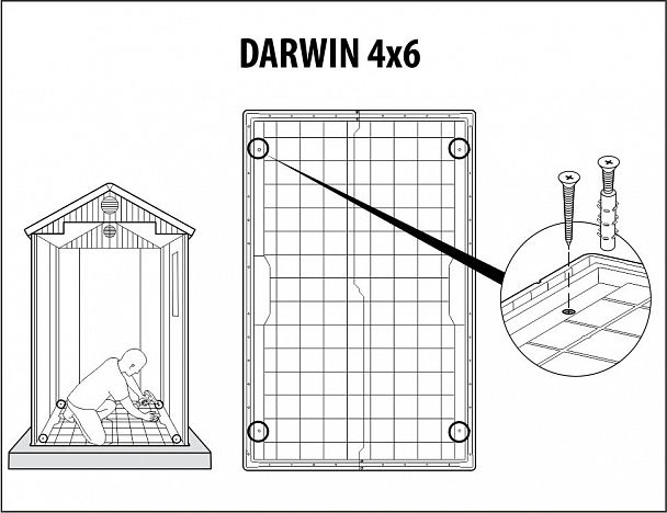 Сарай "Darwin 4*6" brown - Вид 13