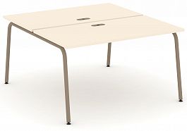 Рабочая станция на 2 места "ESTETICA" ES.D.RS-2.3-LK Сатин - Фото предпросмотра