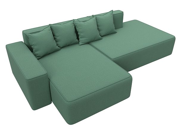 Диван угловой Лига-079 угол левый Рогожка зеленый - Вид 6