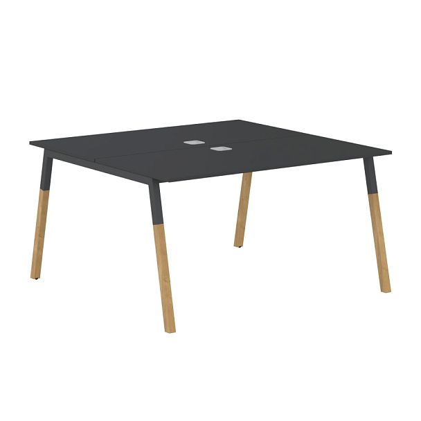 Стол FWST 1313 Черный графит/Антрацит-Бук 1380х1370х733 FORTA - Вид 1