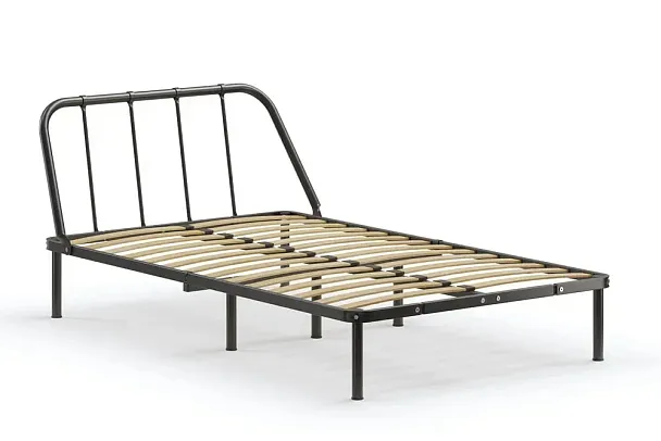 Кровать металлическая Мира 1200х2000, цвет черный - Вид 3