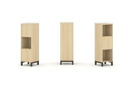 Стайл Проджект Набор стеллажа 2-х сторон., 3 яр. SN.NSD-311 Акация Лорка/Металл Антрацит 387*400*124 - Фото предпросмотра