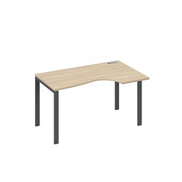 Стол эргономичный правый "Классика" на металлокаркасе UNO A4 А4 Б1 044 БП дуб скандинавский / металлокаркас антрацит - Фото предпросмотра