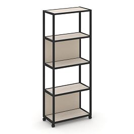 Shelf Mobile Стеллаж 5 уровней 1 секция VR.LT-STK-502.08 Денвер Светлый/Металл Черный/W-04 800*400*2000 - Фото предпросмотра