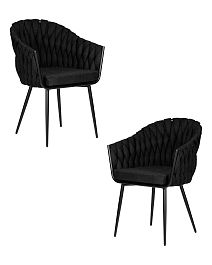 Набор 2 шт Стул обеденный DOBRIN MATILDA (черная ткань (LAR 275-50)) - Фото предпросмотра