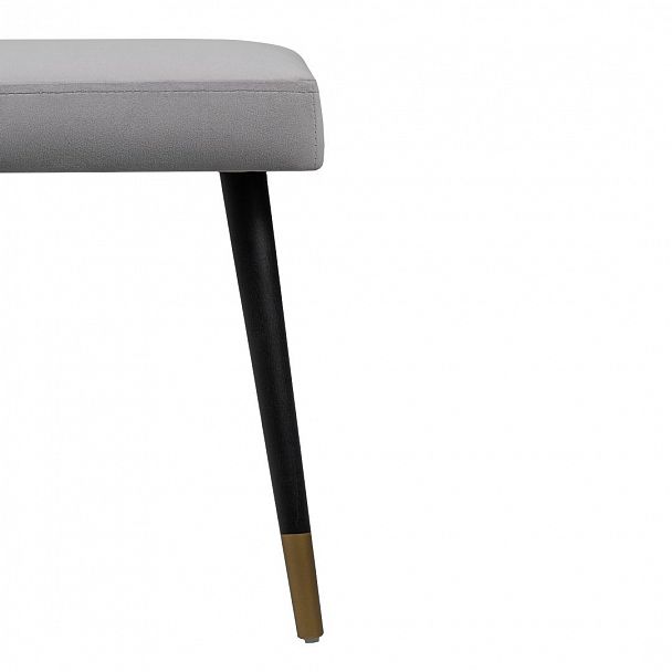 Табурет Kongsberg, велюр серый, ножки черные - Вид 5