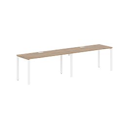 Стол 2-х местный EUWST 3167 Дуб Денвер светлый/Белый 3126х670х750 EDIS - Фото предпросмотра