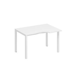 Стол эргономичный правый на металлокаркасе КФ Комфорт КФ К.Б1 1136 БП белый премиум / белый - Фото предпросмотра