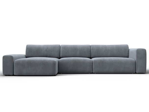 Диван угловой Лига-066 НПБ Лонг угол левый Велюр серый - Вид 2