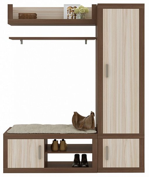 Стенка для прихожей Toivo ТОЙ-ПР 12 Карамель/Шамони - Вид 1