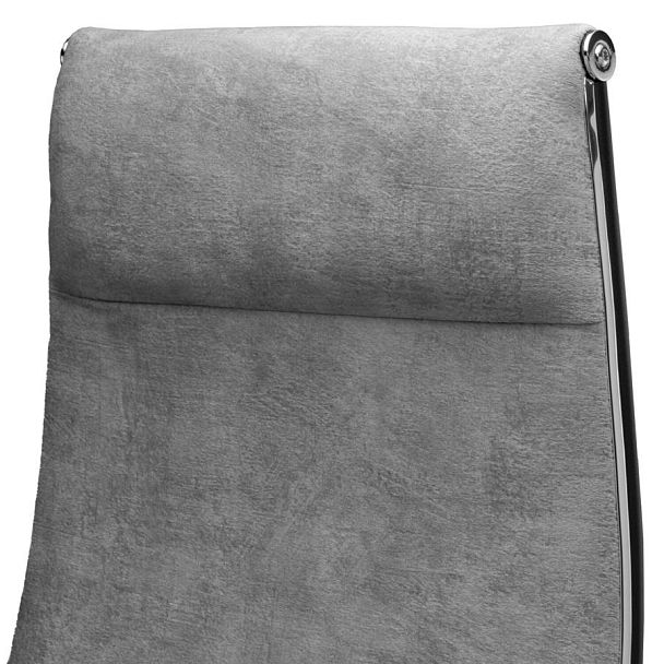 Кресло офисное МЕТТА "L1m 42", хром, сиденье и спинка мягкие, велюр, светло-серое - Вид 11