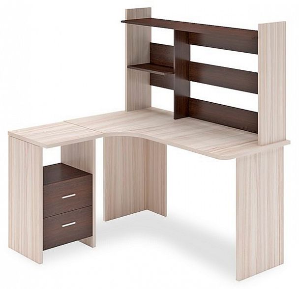 Стол компьютерный Домино Lite СКЛ-Угл130+НКЛ-130 - Вид 1