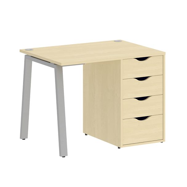 Home Office Стол письменный VR.SP-3-98.4.A Клён/Серый металл 980*720*750 - Вид 1