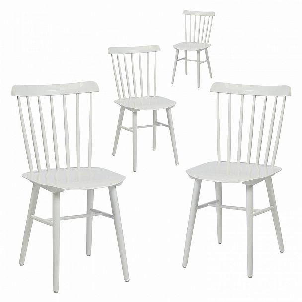 Комплект Такер, 4 белых стула - Вид 1