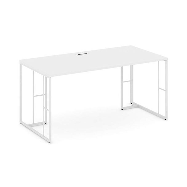 Rift Direct Стол руководителя RF.SR-023 Белый Бриллиант/Металл Белый 1380*800*750 - Вид 1