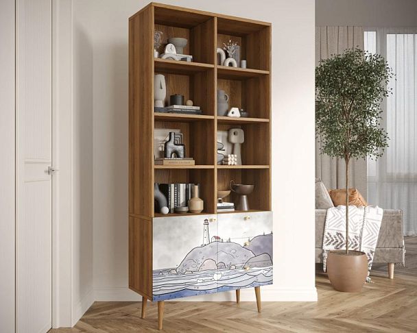 Стеллаж на комоде Berber арт BB44/Print_51 - Вид 3