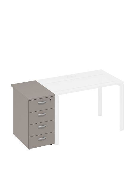 Тумба приставная 4-х ящичная с замком A4 А4 9221 БП мокко премиум - Вид 1