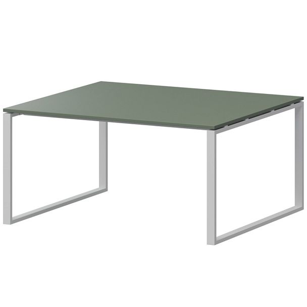 Стол переговорный на металлокаркасе АМП.О-003.123 Тайга/Белый 1400x1236x760 Арго-М - Вид 1