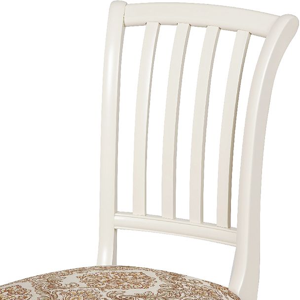 Стул деревянный с мягким сиденьем Бэль Слоновая кость/Бежевый жаккард - Вид 6