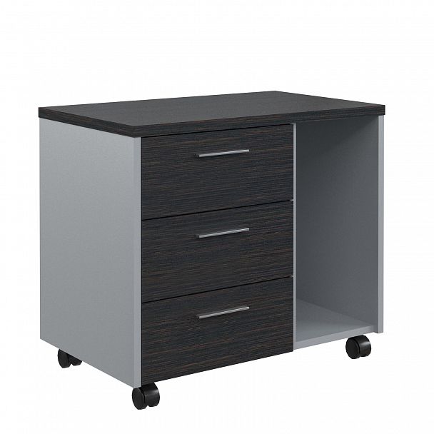 Тумба "Offix new" OLC 3D легно темный/металлик - Вид 1