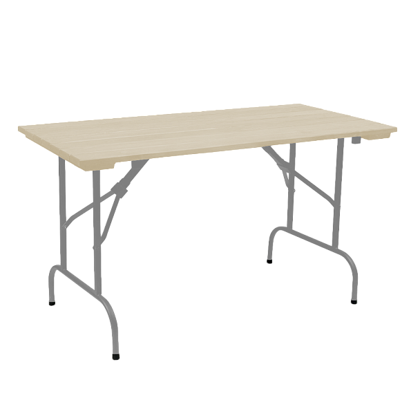 Стол Лидер 1, 1500*800 уличный из реек, светлый, серебро - Вид 2