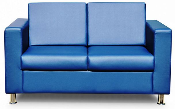 Омега-лайт Диван 2-х местный 1370х840х840 экокожа синий "Диваны эконом" ТК-002120400873 синий - Вид 1