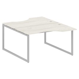 Metal System Quattro Р. ст. криволинейная на О-образном м/к 40БО.РАС-СА-2.2 Дуб наварра/Серый металл 1400*1835*750 - Фото предпросмотра