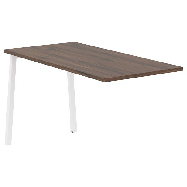 Брифинг-приставка ELB 1367 Дуб Денвер тёмный/Белый 1360х670х750 EDIS - Вид 1