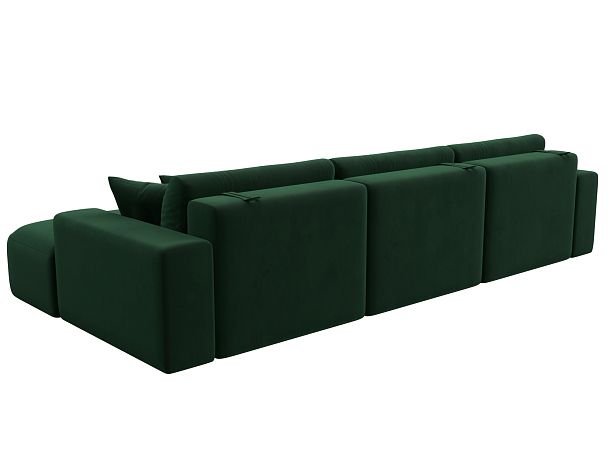Диван угловой Лига-036 Классик Лонг правый угол Велюр зеленый - Вид 6