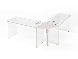 UNITY PСУ-6 Дуб Молочный Сектор угловой 600х600х22 - Фото предпросмотра