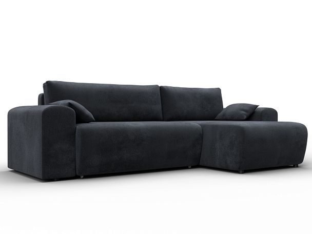 Диван угловой Лига-099 угол универсальный Велюр серый - Вид 1