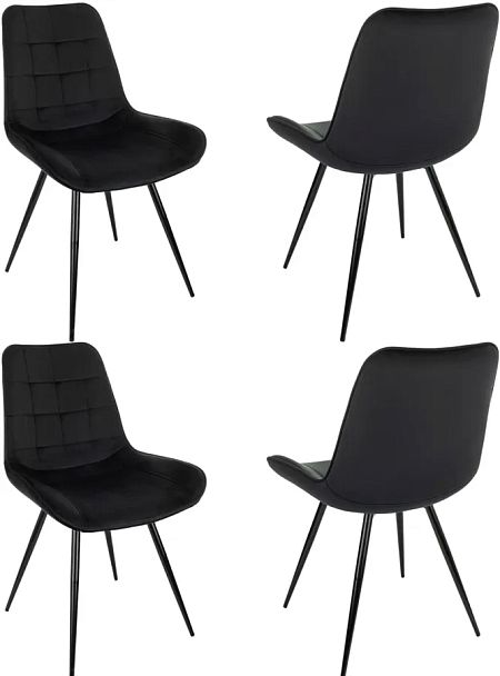 Стул для дома Бюрократ CH-K2_4 комплект 4шт черный Holland 75 металл черный на ножках (CH-K2_1/HL75_4) - Вид 1