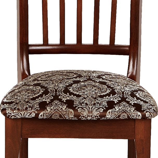 Комплект деревянных стульев с мягким сиденьем Элин Темный орех/Темно-коричневый жаккард, 4 шт. - Вид 10