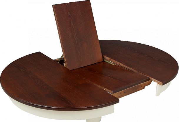 Стол деревянный раздвижной Вэлт D90(120)х90х76 Античный орех/Cлоновая кость - Вид 6