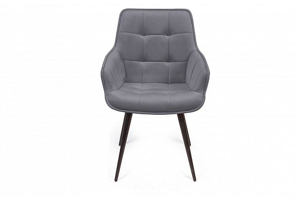 Стул Capri поворотный 90 градусов, функция возврата, антишум бархат серый 27/ опора конус - Вид 3