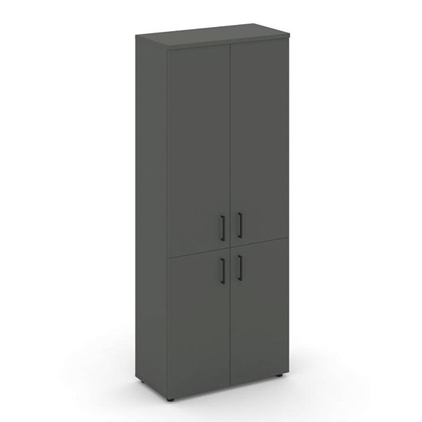 Стайл Проджект Шкаф высокий широкий SN.STS-104 Антрацит/Черный Ручки 796*400*1982 - Вид 1