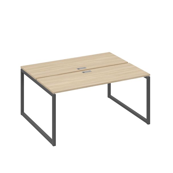 Рабочая станция каркасе QUATTRO (2х160) A4 А4 Б4 172 БП дуб скандинавский / металлокаркас антрацит - Вид 1