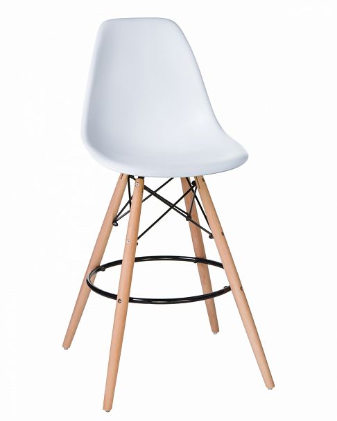 Стул барный LMZL-PP623G (ножки светлый бук, цвет сиденья белый) - Вид 1