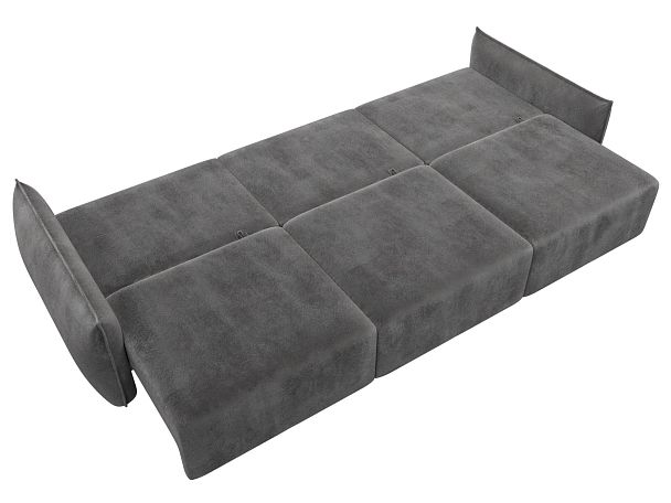 Диван прямой Лига-051 НПБ Лонг Велюр серый - Вид 10