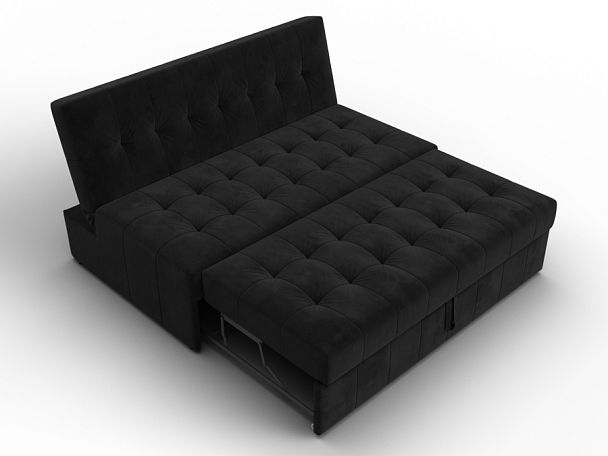 Диван прямой Лига-107 (140) Велюр черный - Вид 7