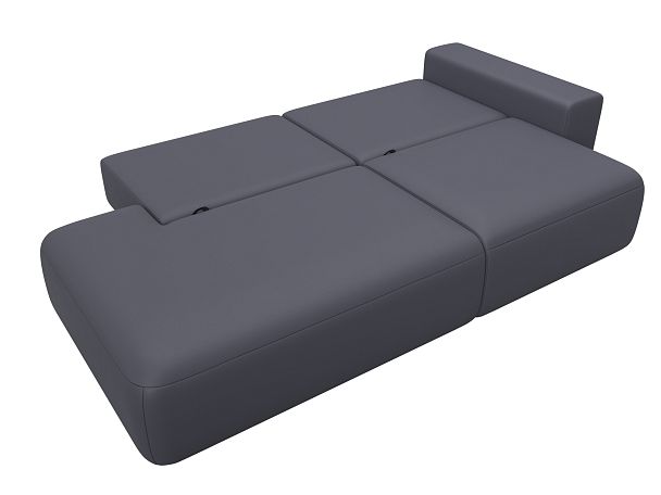 Диван прямой Лига-036 НПБ Модерн подлокотник справа Экокожа серый - Вид 9