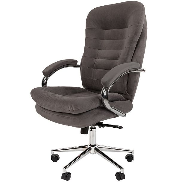 Кресло CHAIRMAN HOME 795, ткань велюр, серый - Вид 2