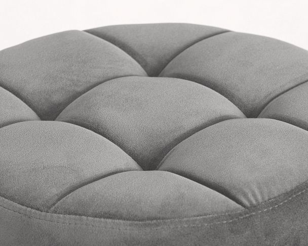 Табурет барный DOBRIN BRUNO BLACK (серый велюр (MJ9-75)) - Вид 2