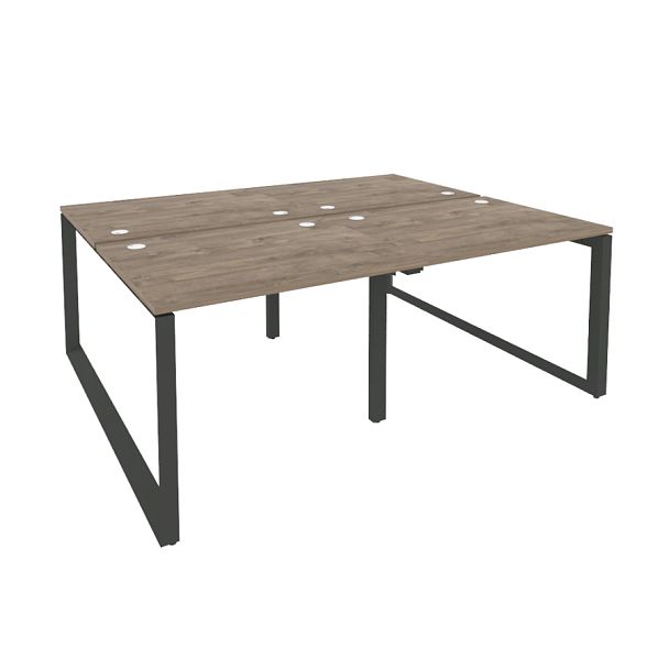 Onix Рабочая станция на О-образном м/к O.MO-D.RS-4.1.8 Тиквуд темный/Антрацит металл 1960*1635*750 - Вид 1