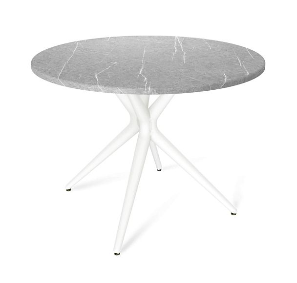 Стол Sheffilton SHT-TU30/TT 90 МДФ белый/серый мрамор - Вид 1