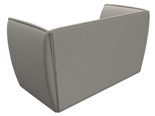 Диван кухонный прямой Бергамо 2-х местный Рогожка бежевый - Вид 6