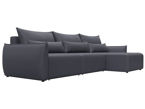 Диван угловой Лига-051 НПБ Лонг угол универсальный Экокожа серый - Вид 3