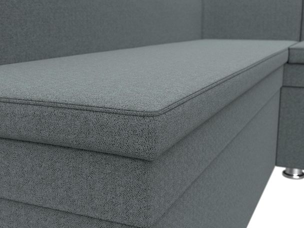 Диван кухонный угловой Уют правый угол Рогожка серый - Вид 4