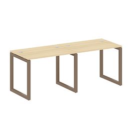 Metal System Quattro Р. ст. на 2 раб. места на О-образном м/к 50БО.СМ-2.1 Акация/Мокко металл 2000*720*750 - Фото предпросмотра